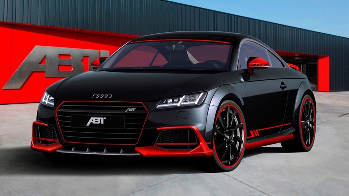 Black Audi TT RS Coupe with red accents by ABT