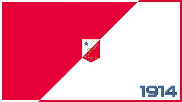 FK Vojvodina Novi Sad flag with 1914 emblem