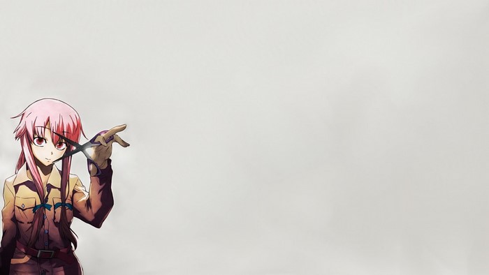 Gasai Yuno from Mirai Nikki holding scissors