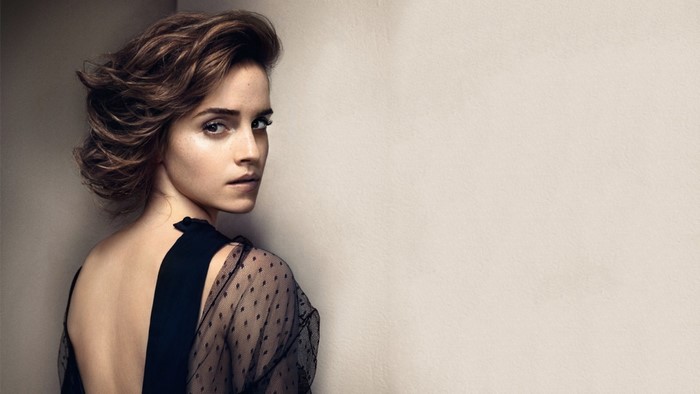 Emma Watson in a black dress