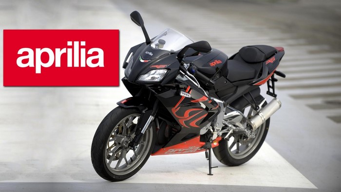 Aprilia RS motorcycle with Aprilia logo