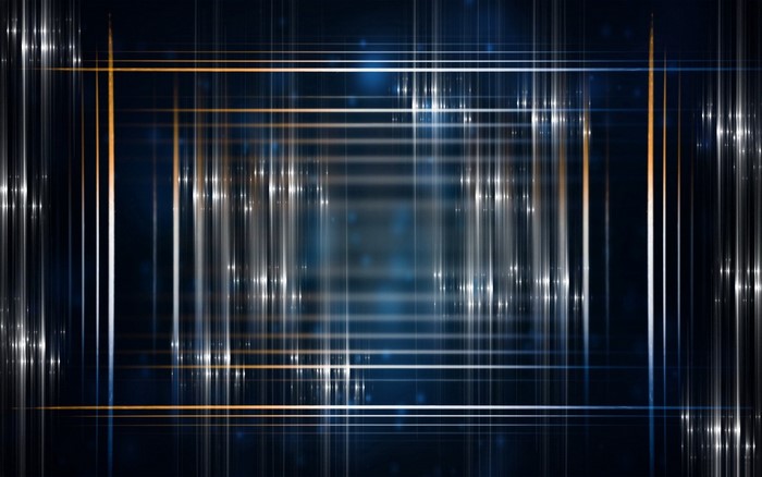 Abstract blue and white geometric light patterns