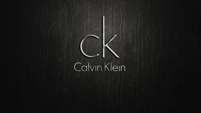 Calvin Klein CK logo on black textured background