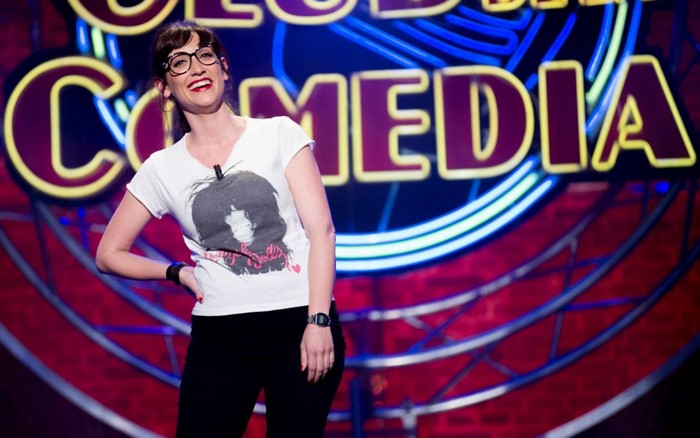 Ana Morgade performing on stage