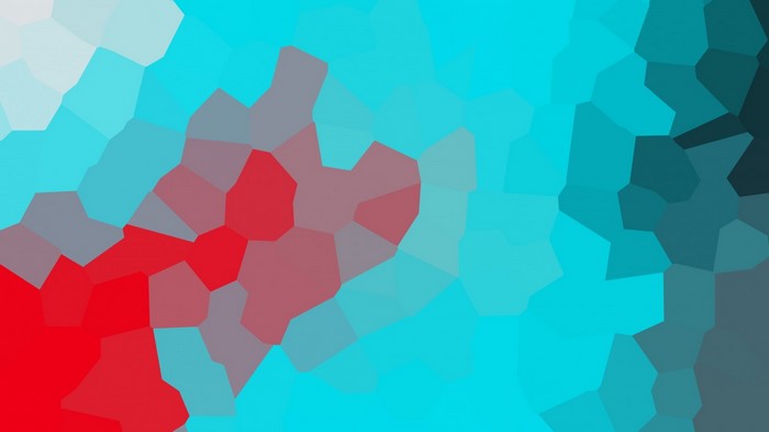 Abstract geometric pattern with red and blue polygons