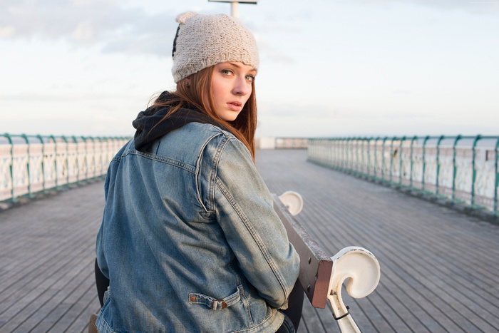 Sophie Turner on a Pier