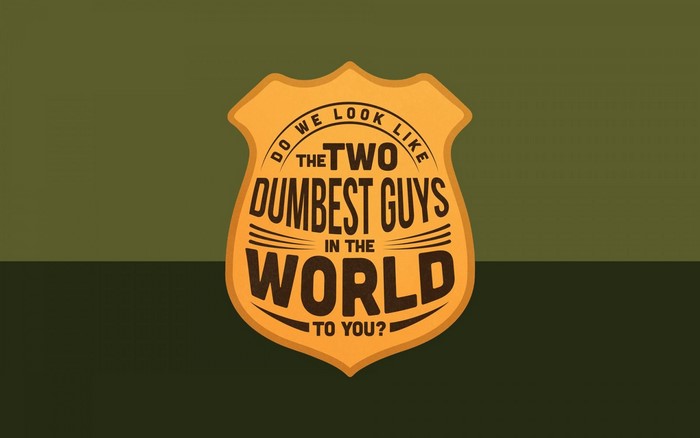 Super Troopers "The Two Dumbest Guys" Badge Logo