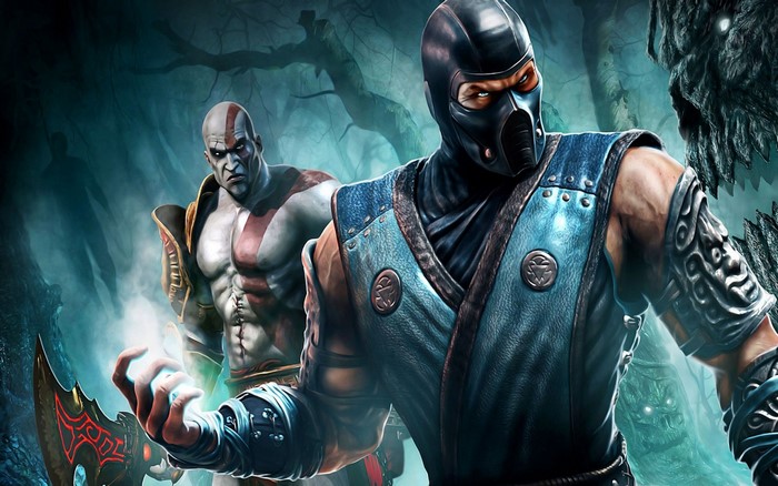 Kratos and Sub-Zero from Mortal Kombat and God of War