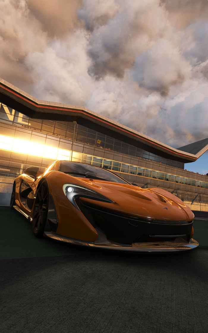 McLaren P1 on a race track