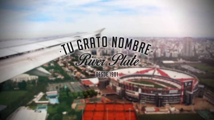 River Plate stadium from airplane window