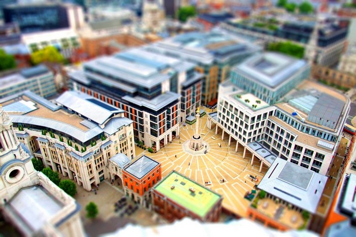 Paternoster Square, London, England, Aerial View
