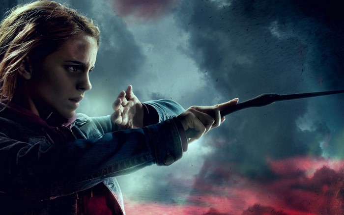 Hermione Granger Casting a Spell in Harry Potter
