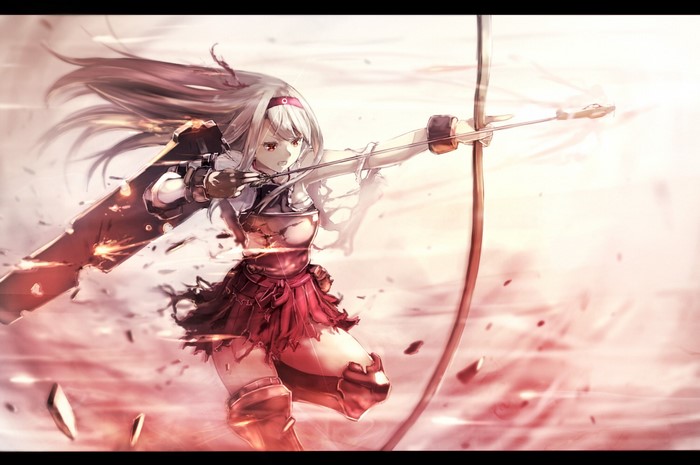 Shoukaku from Kantai Collection aiming a bow