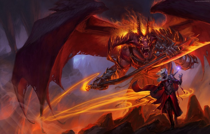 Demon Lord and Mage from Sword Coast Legend