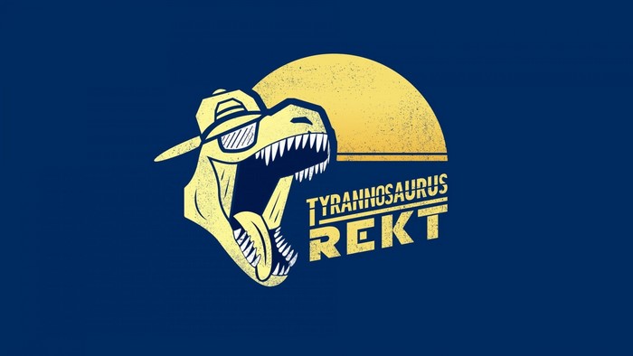 Tyrannosaurus Rekt Dinosaur Logo
