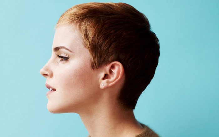 Emma Watson with Short Hair Profile Portrait