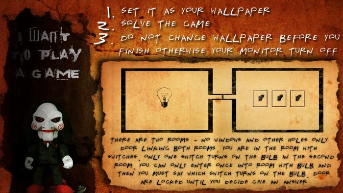 Billy the Puppet from Saw game instructions