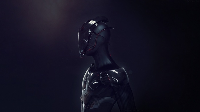 3D futuristic ninja character