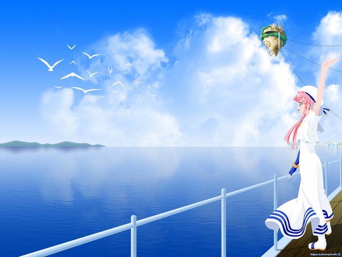 Aria the Animation: Akino Aoi on a pier