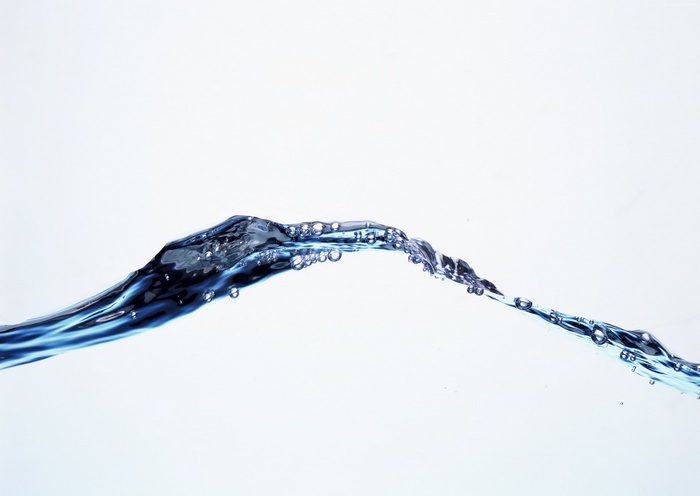 Water wave with bubbles