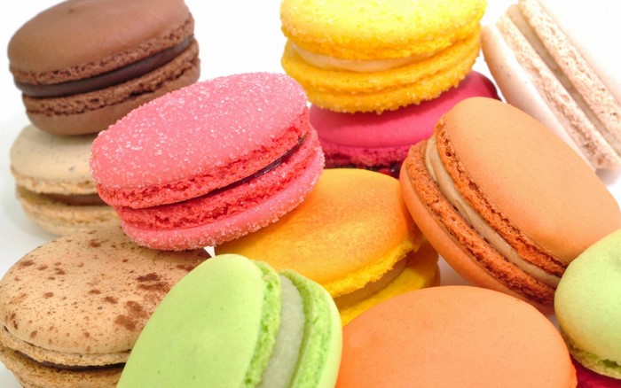 Colorful Assorted Macaroons Close-Up