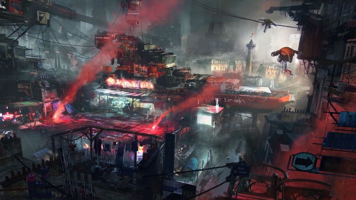Concept art from the game Remember Me
