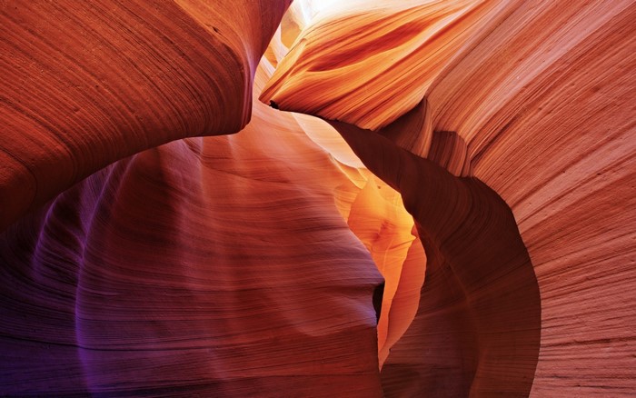 Antelope Canyon rock formation with sunlight