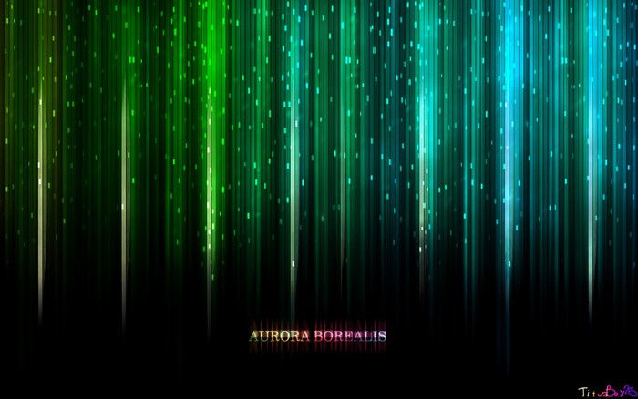 Aurora Borealis abstract light streaks