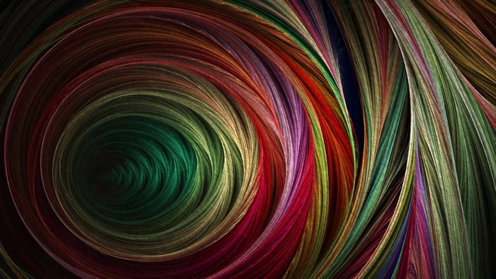 Colorful abstract fractal spiral with texture