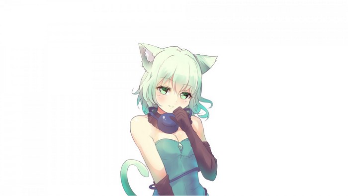 Nekomimi anime girl with headphones
