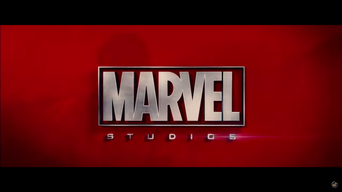 Marvel Studios logo on a red background