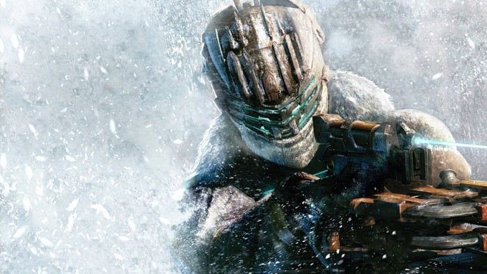 Isaac Clarke from Dead Space in snow