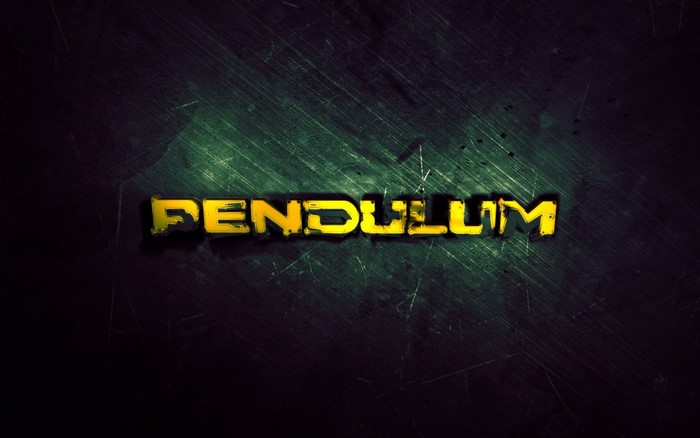 Pendulum logo on a dark textured background
