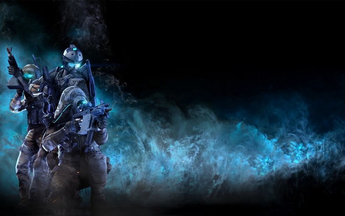 Tom Clancy's Ghost Recon Phantoms soldiers in smoke