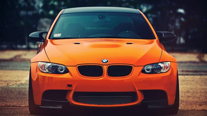 Orange BMW M3 Coupe