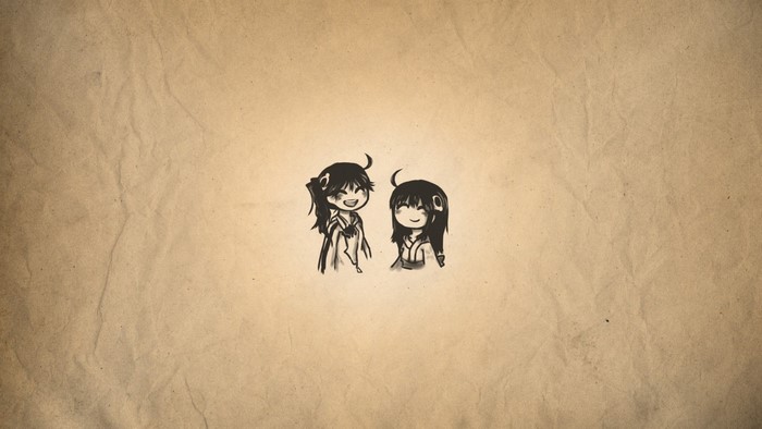 Araragi Karen and Araragi Tsukihi from Monogatari Series