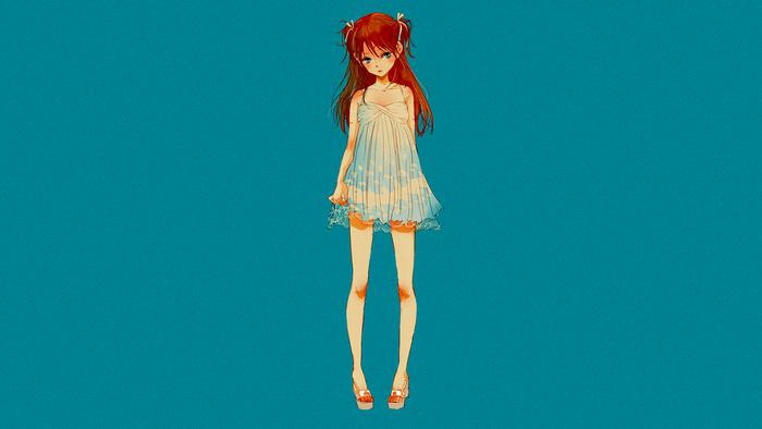 Asuka Langley Soryu from Neon Genesis Evangelion in a dress
