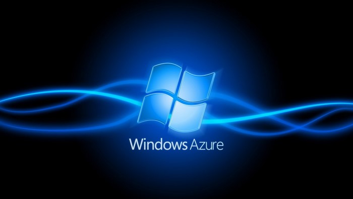 Windows Azure logo with blue light streaks