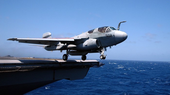 Northrop Grumman EA-6B Prowler on Aircraft Carrier