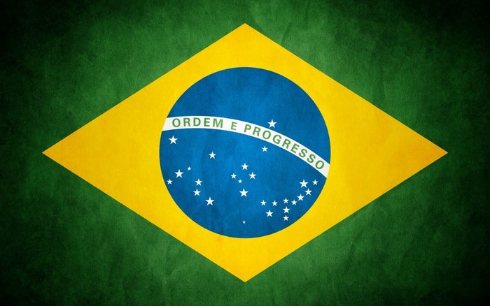Flag of Brazil with "Ordem e Progresso" text