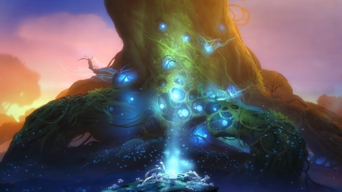 Ori and the Blind Forest glowing tree roots
