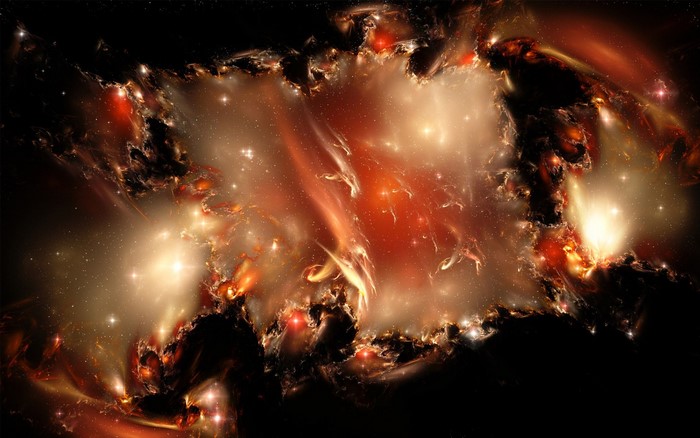 Abstract nebula explosion in outer space