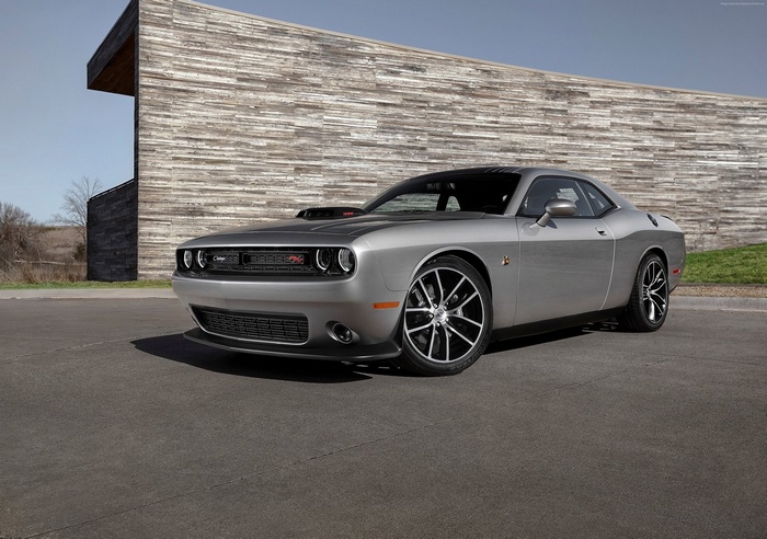 Silver Dodge Challenger SRT Hellcat parked outdoors