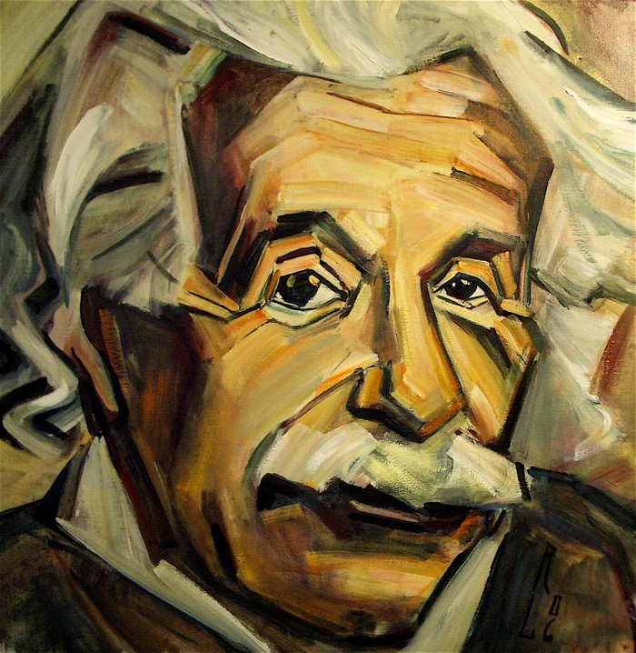 Painting of Albert Einstein