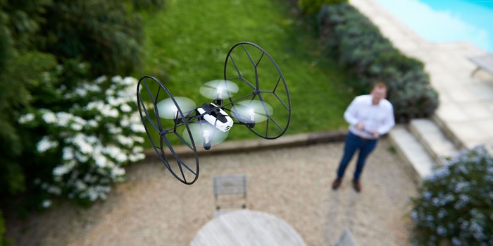 Parrot Rolling Spider MiniDrone in Flight