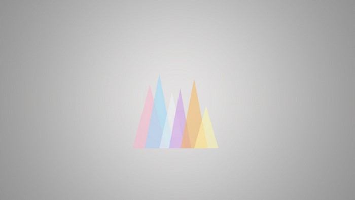 Abstract geometric mountains with pastel colors