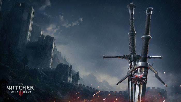 The Witcher 3 Wild Hunt swords and castle