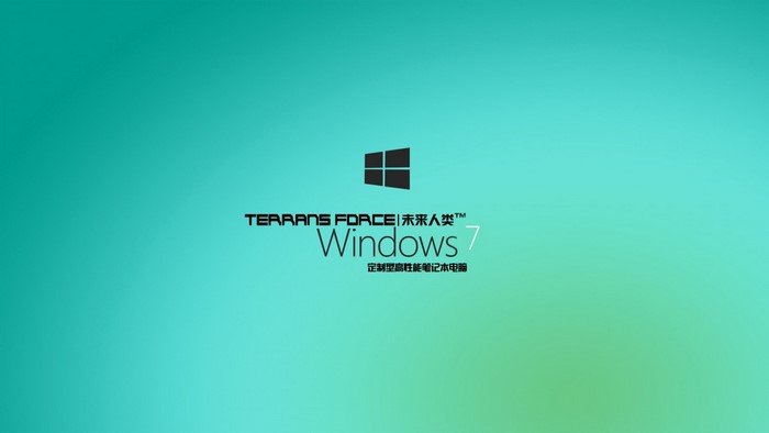 Windows 7 Terrans Force logo with Chinese text