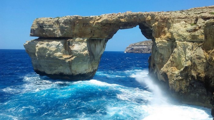 Azure Window rock formation in the sea