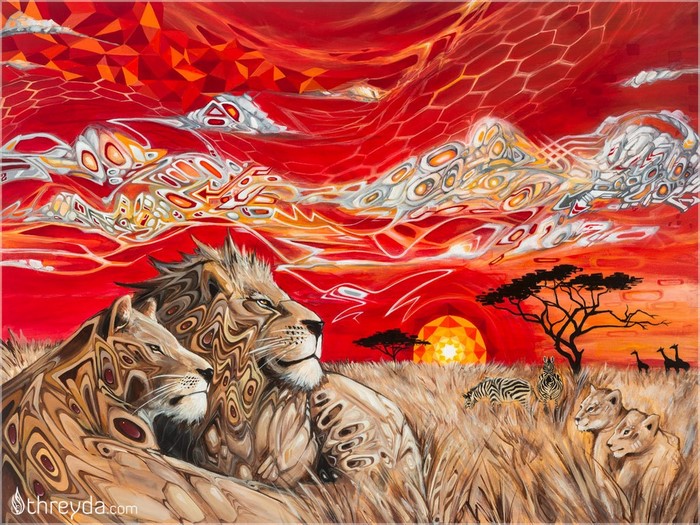 painting, illustration, animals, abstract, artwork, lion, Africa, ART ...